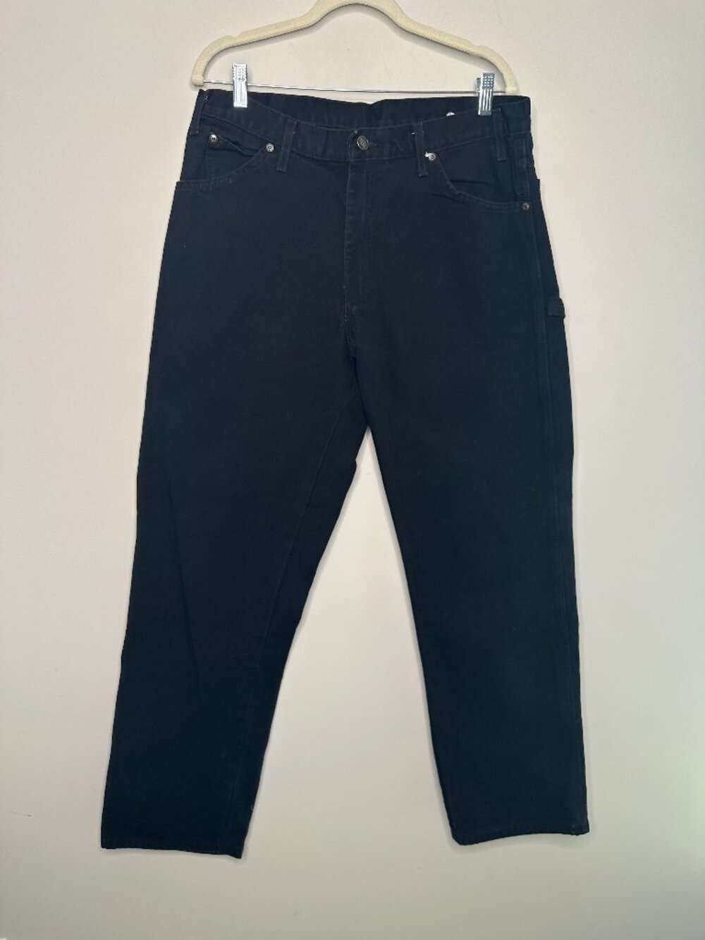 Dickies Black Relaxed-Fit Carpenter Jeans Men's 34x32